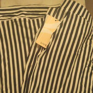 LIVELY Classic Navy Stripe Lounge/ Pajama Pants - NWT - S - Wide leg + Pockets